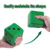 Anboor Large Foam Dice for Adults Kids - 3.15" Jumbo Big Colorful Dice Giant Soft Fun for Game Nights & Classroom Activities (Green) view 3