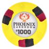Playzaic 10-gram Phoenix Professional Poker Chips (50-Pack) Real Clay Set - Bulk Casino Chips with Denominations for Texas Holdem, Blackjack - Betting Game Accessories ($1,000 Yellow) view 1