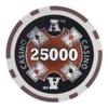 Playzaic 14-gram Ace Casino Poker Chips (50-Pack) Heavy Clay Composite Set - Bulk Casino Chips with Denominations for Texas Holdem, Blackjack - Betting Game Accessories ($25,000 Brown) view 1