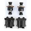 BENMAZ Aluminium RC Front Rear Gearbox & 2Pcs Gears Set Upgrades for Arrma 1/14 Mojave1/18 2S Granite Grom Typhon Grom (Black) view 1