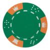 Playzaic 14-gram Crown & Dice Premium Poker Chips (50-Pack) Heavy Clay Composite Set - Bulk Blank Casino Chips - No Denominations for Texas Holdem, Blackjack - Betting Game Accessories (Green) view 1