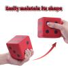 Anboor Large Foam Dice for Adults Kids - 3.15" Jumbo Big Colorful Dice Giant Soft Fun for Game Nights & Classroom Activities (Red) view 3