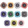 Playzaic 14-gram Eclipse Poker Chips (50-Pack) Heavy Clay Composite Set - Bulk Casino Chips with Denominations for Texas Holdem, Blackjack - Betting Game Accessories ($1 White) view 4
