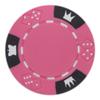 Playzaic 14-gram Crown & Dice Premium Poker Chips (50-Pack) Heavy Clay Composite Set - Bulk Blank Casino Chips - No Denominations for Texas Holdem, Blackjack - Betting Game Accessories (Pink) view 1