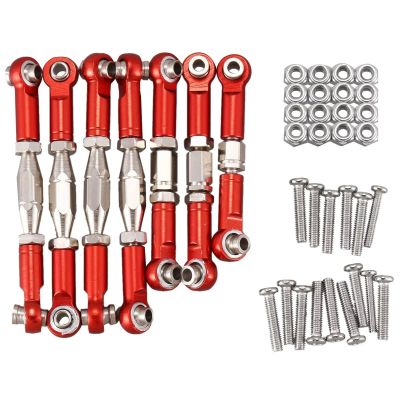 RC Car Upgrade Parts Compatible with WLtoys 144001 1/14 RC Car Upgrade Spare Parts Metal Linkage Servo Pull Rod Steering Tie Rod Set
