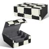 SROJDHFJB Trading Card Storage Box for MTG Commander Storage Box Holds 1800+ Cards, Checkerboard Pattern Waterproof Card Organizer Case with Magnetic Closure Collector Gift for Kids & Adults view 1