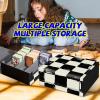 SROJDHFJB Trading Card Storage Box for MTG Commander Storage Box Holds 1800+ Cards, Checkerboard Pattern Waterproof Card Organizer Case with Magnetic Closure Collector Gift for Kids & Adults view 4