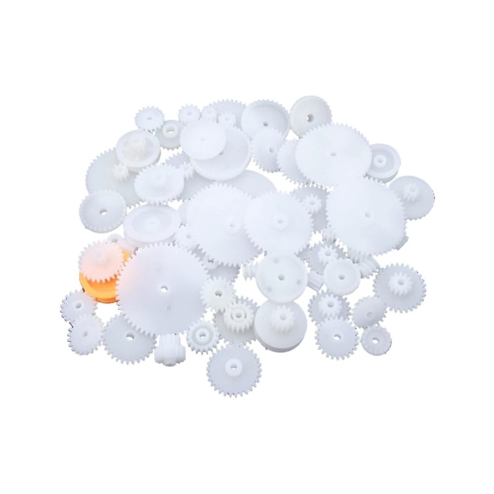 75 Pcs Plastic DIY Robot Gear Kit Motor Gear Set for DIY Car Robot
