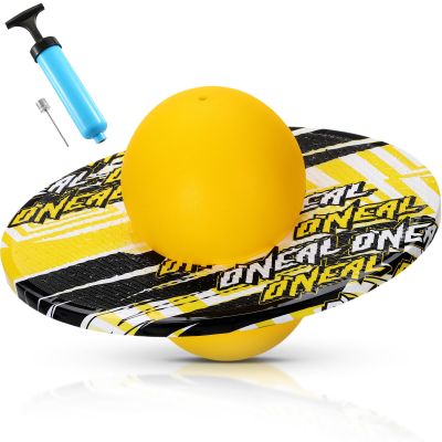 WinnerWhy Pogo Trick Ball for Kids, Up to 160lbs, Pogo Stick Jumper for Boys Girls Balance Bounce Board Ball with Pump Safe Fun Indoor Outdoor Gift Toy for Christmas(Yellow, Black,Distinctive Style)