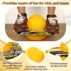WinnerWhy Pogo Trick Ball for Kids, Up to 160lbs, Pogo Stick Jumper for Boys Girls Balance Bounce Board Ball with Pump Safe Fun Indoor Outdoor Gift Toy for Christmas(Yellow, Black,Distinctive Style) view 4