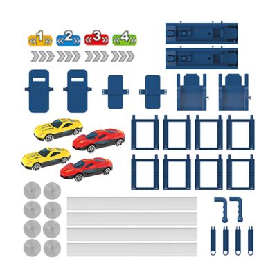 Buildable Race Track for Kids Featuring Alloy Cars and Assembly Fun, 2 Track