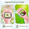2-in-1 Kids Microscope Camera with Dual Lens-Photo & Video Pocket Microscope AUKCLAX Digital Microscopes for 3+ 4 5 6 7 8 9 10 11 12 Year Old STEM Educational Science Kit Toys for Kids Gifts(Pink) view 3