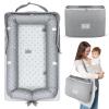 Baby Lounger for Newborn 0-24 Months, Snuggle Cozy Me Portable Infant Lounger with Soft Breathable Cotton, Adjustable Size Lengthen Space Lightweight & Washable Essentials for Home Travel (1. Crown) view 1