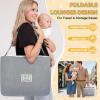 Baby Lounger for Newborn 0-24 Months, Snuggle Cozy Me Portable Infant Lounger with Soft Breathable Cotton, Adjustable Size Lengthen Space Lightweight & Washable Essentials for Home Travel (1. Crown) view 2