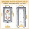 Baby Lounger for Newborn 0-24 Months, Snuggle Cozy Me Portable Infant Lounger with Soft Breathable Cotton, Adjustable Size Lengthen Space Lightweight & Washable Essentials for Home Travel (1. Crown) view 4