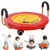 4 In 1 Rocker Board Physical Therapy, Balance Board Rocker Maze with 5 Balls, Floor Scooter Board with Handles, Wobble Board for Kid Balance Training, Autism Kids Sensory Toys for Age 3-9 (Red) view 1