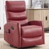 Rocker Recliner Chairs, 360 Swivel Rocking Recliner Chair for Adults,Glider Rocker Recliners, Small Recliners with Vibration Massage and Heat for Living Room (Red) view 1