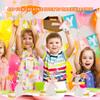 28 Pcs One Silly Goose Party Favors Include 9 Mini Goose Plush Stuffed Animal 9 Boxes 9 Birthday Party Hats and 1 Roll Rope for Adopt a Goose Party Favors Birthday Gifts (Color Style 1) view 4