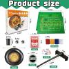 IIDEA 5 in 1 Professional Roulette Wheel Set, 10-inch Gambling Wheel, with 100 Chips, 3 Different Game Table Mats, Rake and Ball, Casino Games Suitable for Roulette and Texas Hold'em view 2