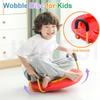 4 In 1 Rocker Board Physical Therapy, Balance Board Rocker Maze with 5 Balls, Floor Scooter Board with Handles, Wobble Board for Kid Balance Training, Autism Kids Sensory Toys for Age 3-9 (Bule) view 3