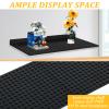4 Pack Display Shelves for Building Bricks, Display Case Compatible with Brick Building Baseplate, Metal Floating Magnetic Display Cabinet Wall Mounted, Works with Major Building Blocks (Black4-Pack) view 3