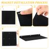 4 Pack Display Shelves for Building Bricks, Display Case Compatible with Brick Building Baseplate, Metal Floating Magnetic Display Cabinet Wall Mounted, Works with Major Building Blocks (Black4-Pack) view 4