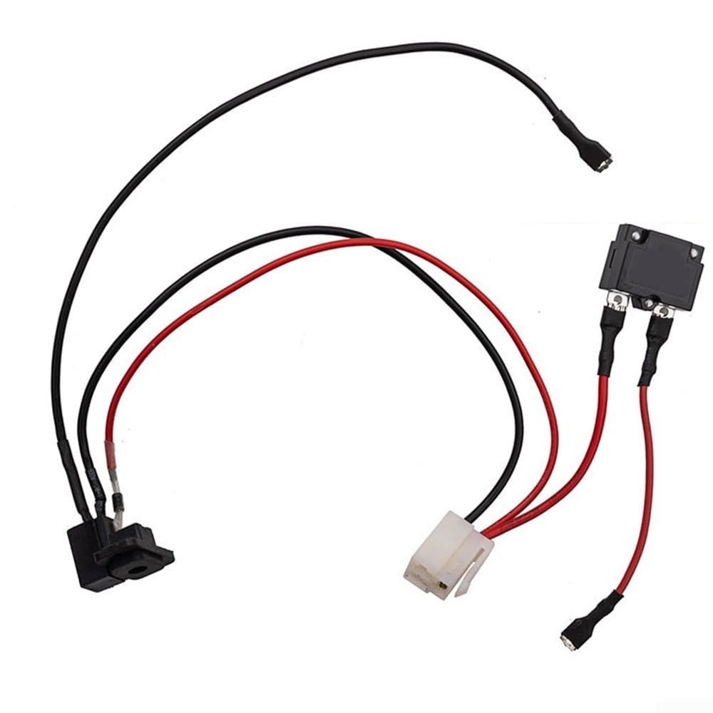 Charging Socket For Children's Electric Vehicles, Children Electric Vehicle Charging Socket 3-Pin Interface Replacement Port with Protective Fuse for 6V 12V 24V Ride On Cars Black(A)