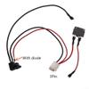 Charging Socket For Children's Electric Vehicles, Children Electric Vehicle Charging Socket 3-Pin Interface Replacement Port with Protective Fuse for 6V 12V 24V Ride On Cars Black(A) view 2