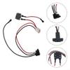 Charging Socket For Children's Electric Vehicles, Children Electric Vehicle Charging Socket 3-Pin Interface Replacement Port with Protective Fuse for 6V 12V 24V Ride On Cars Black(A) view 3