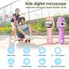 2-in-1 Kids Microscope Camera with 200W Dual Lens-2.0" Screen 500X Photo & Video AUKCLAX Digital Microscopes Handheld for 3 4 5 6 7 8 9 10 11 12 Year Old Kids Educational Science Kit Toy Gifts(Purple) view 2