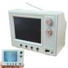 1:12 Miniature Doll Furniture Resin Retro TV Model Television Scenes with LCD Screen & 180 Rotatable Antenna Mini Television view 3