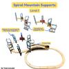 Spiral Mountain 3-Level Support Kit for Wooden Train Sets | Compatible with Brio, Thomas, Hape, IKEA, Melissa and Doug (Spiral Mountain & Duplo Incline Bundle) view 4