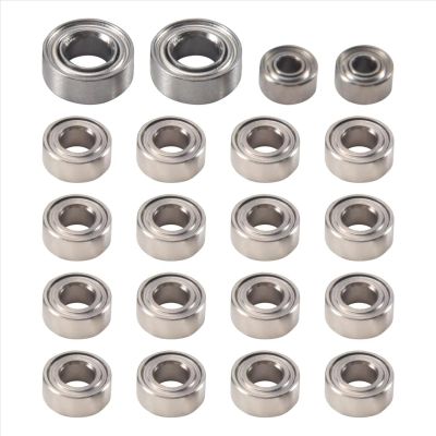 Compatible with Axial for SCX24 90081 AXI00001 AXI00002 1/24 RC Crawler Car Spare Parts Accessories 20Pcs Steel Ball Bearing Set RC Car Accessories