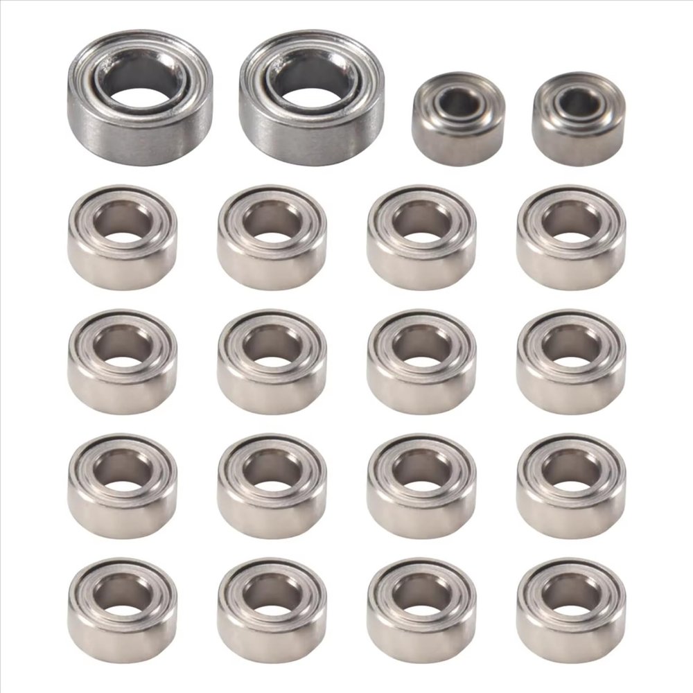 Compatible with Axial for SCX24 90081 AXI00001 AXI00002 1/24 RC Crawler Car Spare Parts Accessories 20Pcs Steel Ball Bearing Set RC Car Accessories