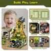 GobiDex 100PCS Magnetic Tiles with 8 Soldiers, STEM Construction Toys for Kids Ages 3-5 5-7 4-8, Magnet Building Blocks for Toddler Toys Games, Birthday Gifts for 3+ Year Old Boys Girls view 2