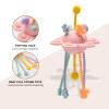 Montessori Sensory Toys for Babies,Silicone Teething Toys Pull String Baby Toy 18 Months (Pink) view 3