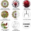 83in Wind Spinners Windspinner Multi-Color Led Lighting Solar Powered Glass Ball Solar Wind Spinners view 3
