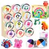 Air Dry Clay Kit for Kids, 12 Animals Modeling Clay with Tutorial Cards & Video, 8 Sculpting Tools, Ultra Light, Safe & Non-Toxic, Arts and Crafts Toys Easter Gifts for Boys Girls view 1