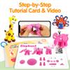Air Dry Clay Kit for Kids, 12 Animals Modeling Clay with Tutorial Cards & Video, 8 Sculpting Tools, Ultra Light, Safe & Non-Toxic, Arts and Crafts Toys Easter Gifts for Boys Girls view 3