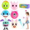 ZOOJOY 6 Pcs Plush Bouncy Balls for Kids, 3-Inch Soft Sensory Toys with Unicorn, Bunny, Monster, Dinosaur & Shark, High Bounce Foam Balls Gift for Boys & Girls 6 Months+, Indoor & Outdoor Play view 1