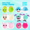 ZOOJOY 6 Pcs Plush Bouncy Balls for Kids, 3-Inch Soft Sensory Toys with Unicorn, Bunny, Monster, Dinosaur & Shark, High Bounce Foam Balls Gift for Boys & Girls 6 Months+, Indoor & Outdoor Play view 2