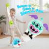 ZOOJOY 6 Pcs Plush Bouncy Balls for Kids, 3-Inch Soft Sensory Toys with Unicorn, Bunny, Monster, Dinosaur & Shark, High Bounce Foam Balls Gift for Boys & Girls 6 Months+, Indoor & Outdoor Play view 4
