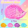 1Pcs Squishy Hedgehog Sugar Stress Balls Squeeze Toy for Kids, Slow Rise Squishy Hedgehog Sensory Fidget Toys, Glitter Sugar Squish Ball Easter Basket Stuffers (Pink) view 2