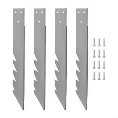 4PCS Ground Anchors, Heavy Duty Anchor Kit, Outdoor Swing Garden Anchors Swing Fixings for Swings, 4pcs Bracket and 12pcs Screw