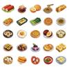 100 Chinese Breakfast Stickers Refrigerator Decorative Food Decals view 3