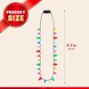 JOYIN 8 Pcs Christmas LED Mini Bulb Necklaces, Xmas Bright Light up Bulb Necklace with 26 Bulbs Beads & 8 Light-up Beads with 3 Lighting Modes, for Adult Kid Sweater New Year Favors Birthday view 4