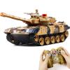 1/24 Remote Control Tank, 2.4Ghz Russian T-90 RC Tank & 330 Turret Rotation 2 Rechargeable Batteries Army Toys for Boys, Infrared Battle Toy with Lights, Smoke and Sound Effect Gift for 4+ Kids. view 1