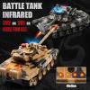 1/24 Remote Control Tank, 2.4Ghz Russian T-90 RC Tank & 330 Turret Rotation 2 Rechargeable Batteries Army Toys for Boys, Infrared Battle Toy with Lights, Smoke and Sound Effect Gift for 4+ Kids. view 2
