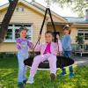 40 Inch Tree Swing with LED Light for Kids, 900lbs Flying Saucer Swing, with Adjustable Hanging Straps, for Indoor and Outdoor, Great Gifts for Kids (40INCH) view 4