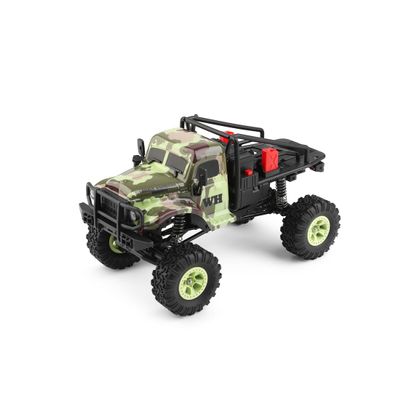 rcxperts 1:18 Scale Rc Rock Crawler, 2.4GHz 4WD High Torque Climbing Car with LED Lights, High Torque Brushed Motor, Real 2 Speed Transmission, All-Terrain Tires for AdultsGreen